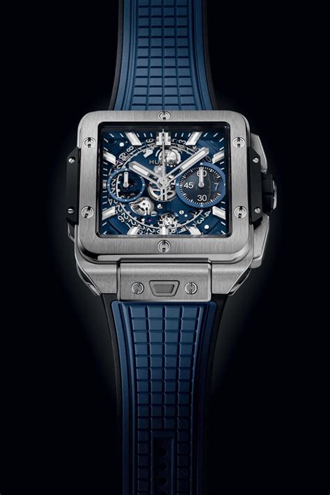 hublot square bang blue|hublot big bang full sapphire.